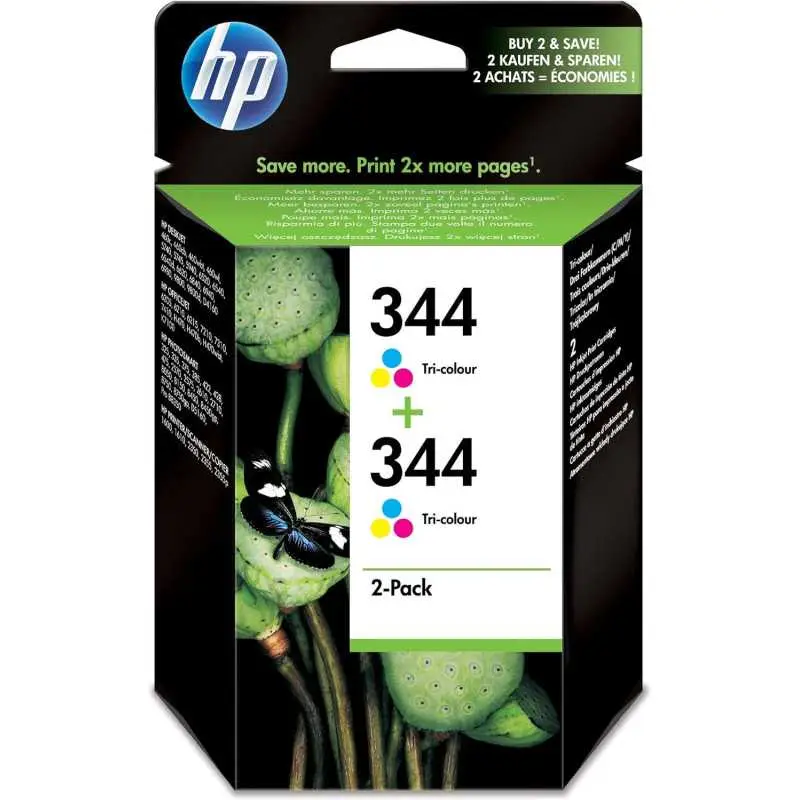 HP 344 Noir couleur Multipack de 4 cartouches d'encre d'origine HP 344 Noir couleur Multipack de 4 cartouches d'encre d'origine