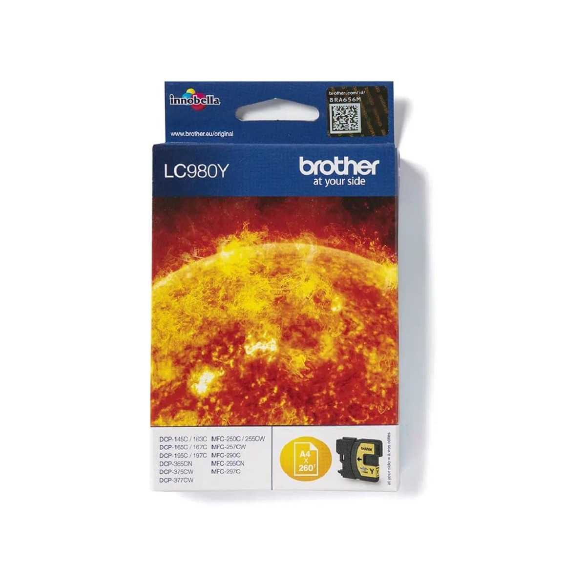 Brother LC980Y jaune cartouche d'encre d'origine Brother LC980Y jaune cartouche d'encre d'origine