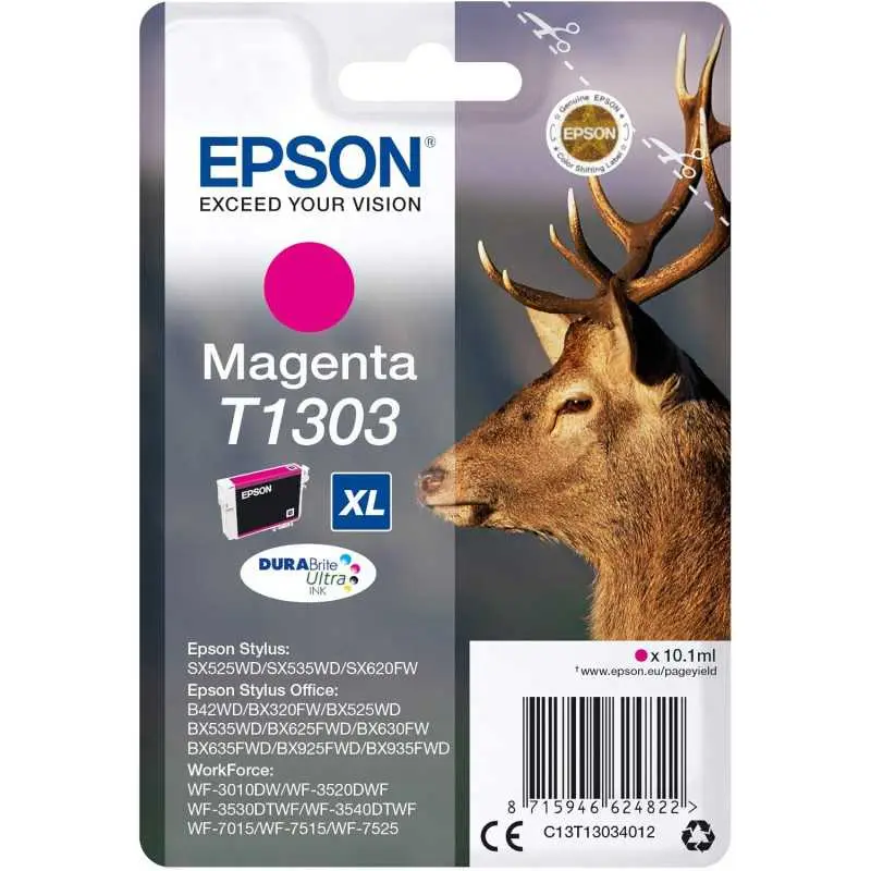 Epson T1303 Magenta Cerf cartouche pas chère sur cartouches-fr.com Epson T1303 Magenta Cerf cartouche pas chère sur cartouches-fr.com