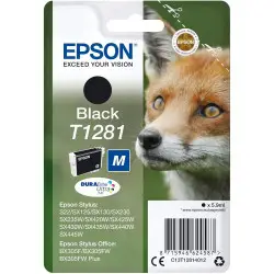 Epson T1281 Noir Renard Cartouche d'encre d'origine