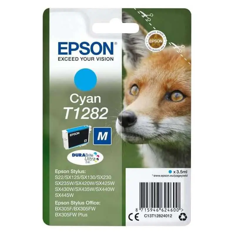 Epson T1282 Cyan Renard Cartouche d'encre d'origine