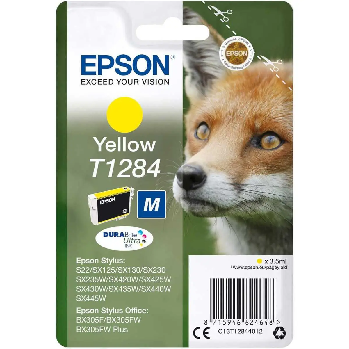 Epson T1284 Jaune Renard Cartouche d'encre d'origine