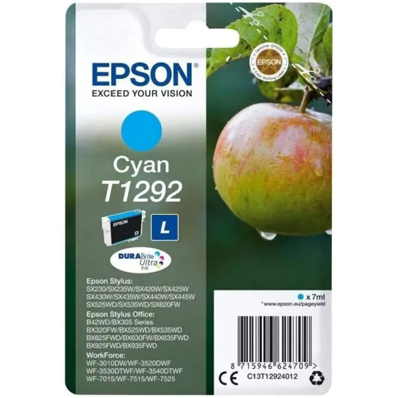 Epson T1292 Cyan Pomme Cartouche d'encre d'origine
