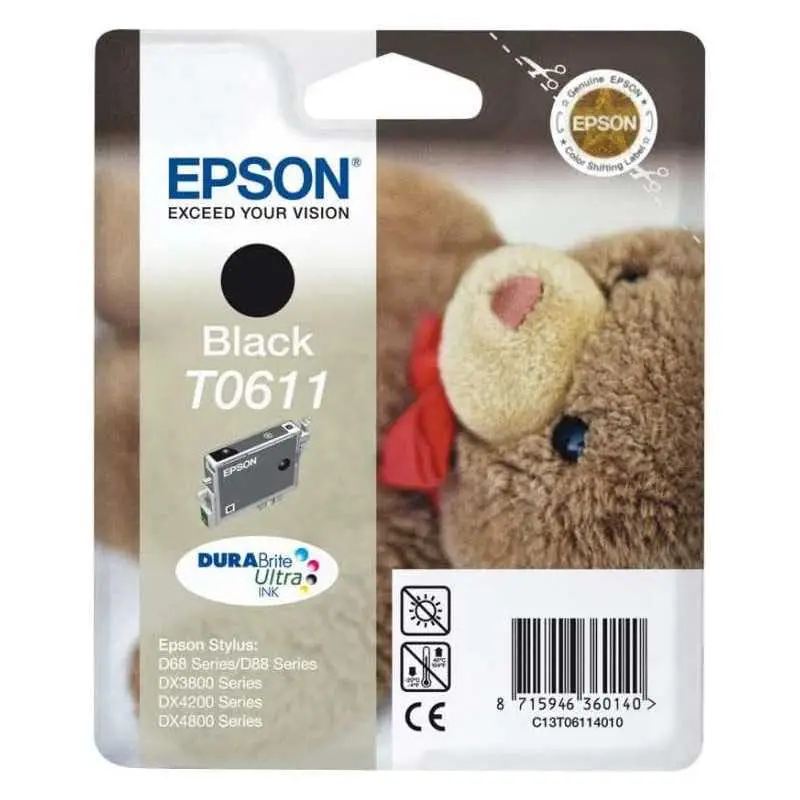 Epson T0611 Noir Ourson cartouche d'encre d'origine