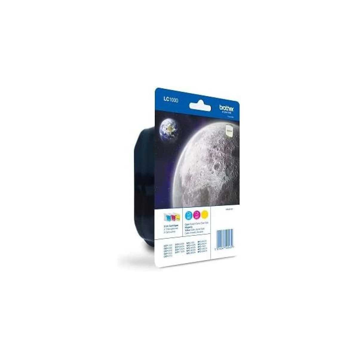 Brother LC1000 couleur Multipack de 3 cartouches d'encre d'origine Brother LC1000 couleur Multipack de 3 cartouches d'encre d'origine