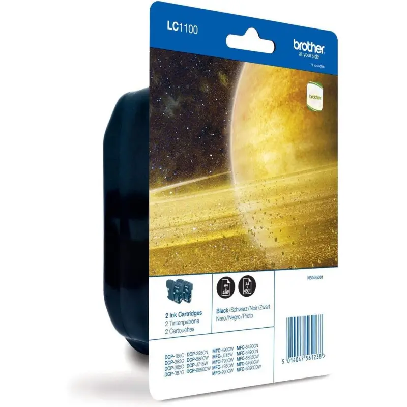 Brother LC1100BK Noir X 2 cartouches d'encre d'origine