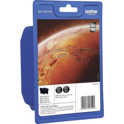 Brother LC1100HYBK Noir Pack de 2 cartouches d'encre d'origine