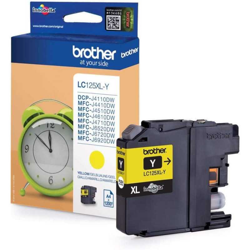 Brother LC125XL-Y Jaune Cartouche d'encre d'origine