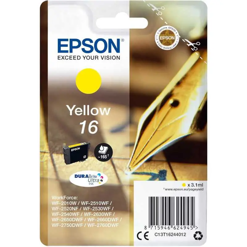 Epson 16 Jaune Stylo plume pas chère sur cartouches-fr.com