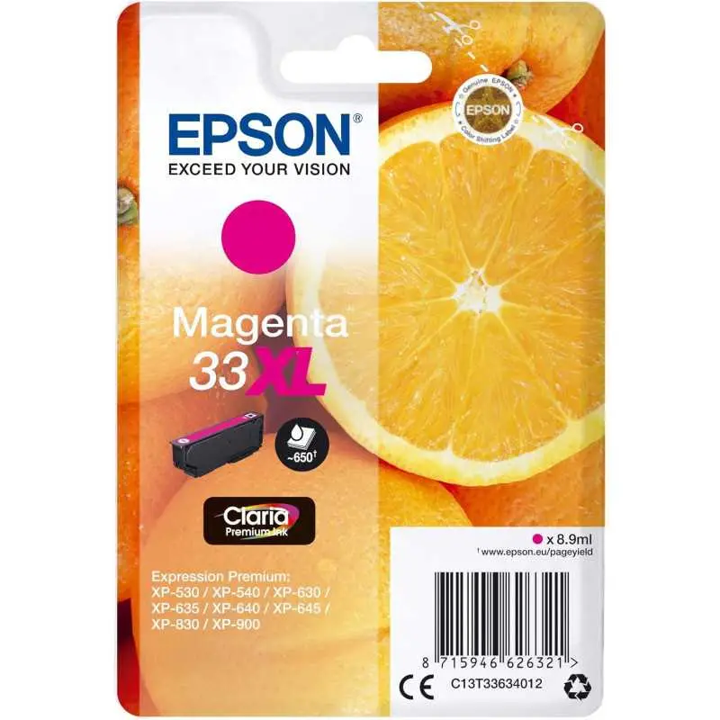 Epson 33XL Magenta cartouche d'encre d'origine