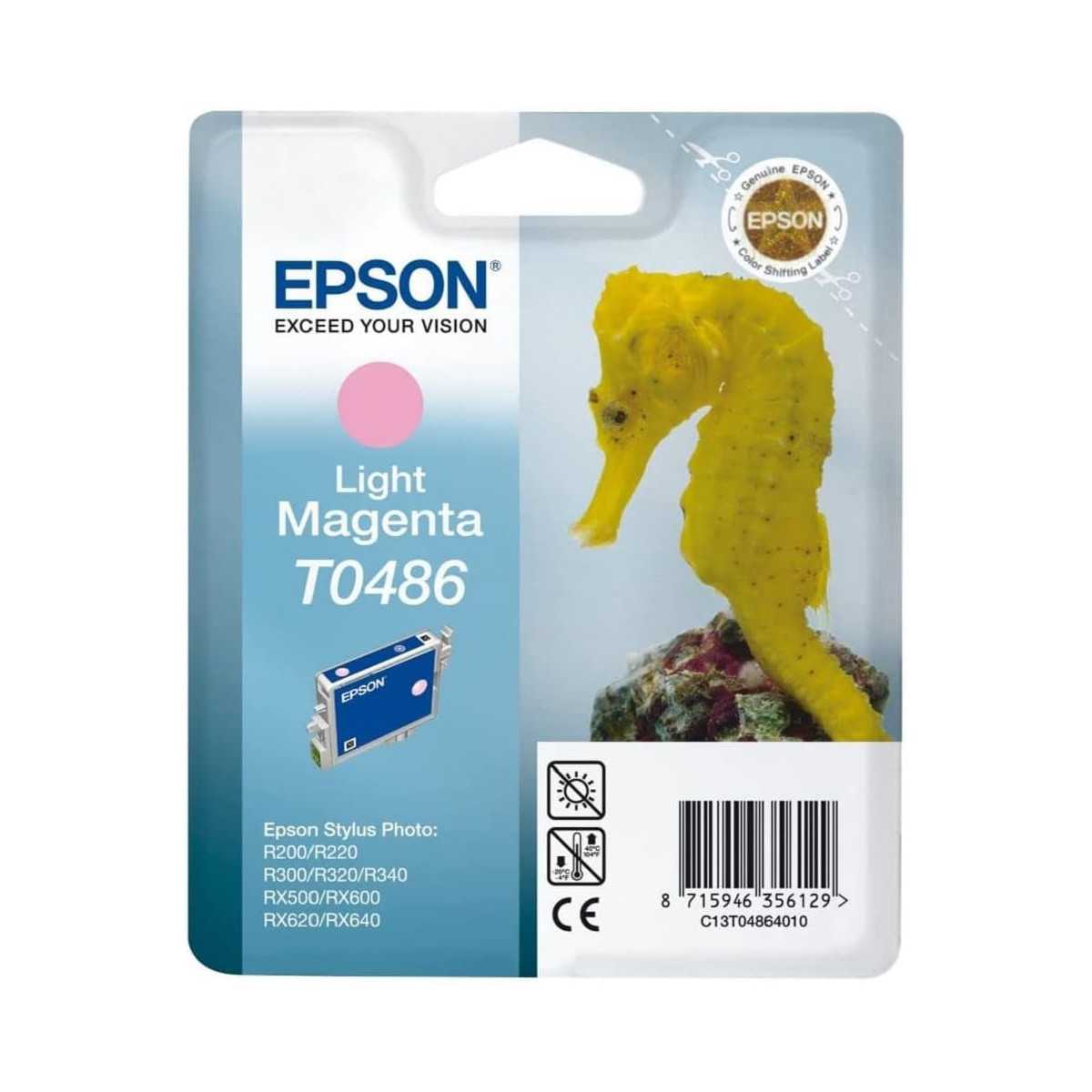 Epson T0486 Magenta clair Hippocampe cartouche d'encre d'origine Epson T0486 Magenta clair Hippocampe cartouche d'encre d'origine
