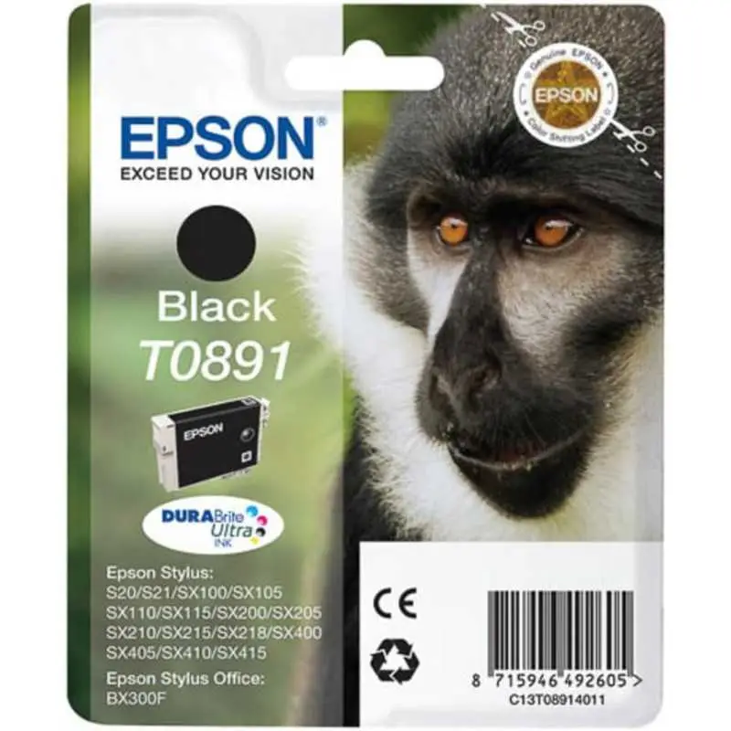 Epson T0891 Noir Singe cartouche d'encre d'origine