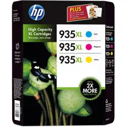 HP 935XL couleur Multipack de 3 cartouches d'encre d'origine