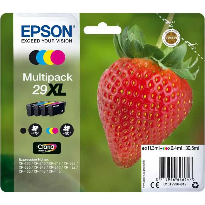 Epson 29XL Noir couleur Fraise Multipack pas cher sur cartouches-fr.com