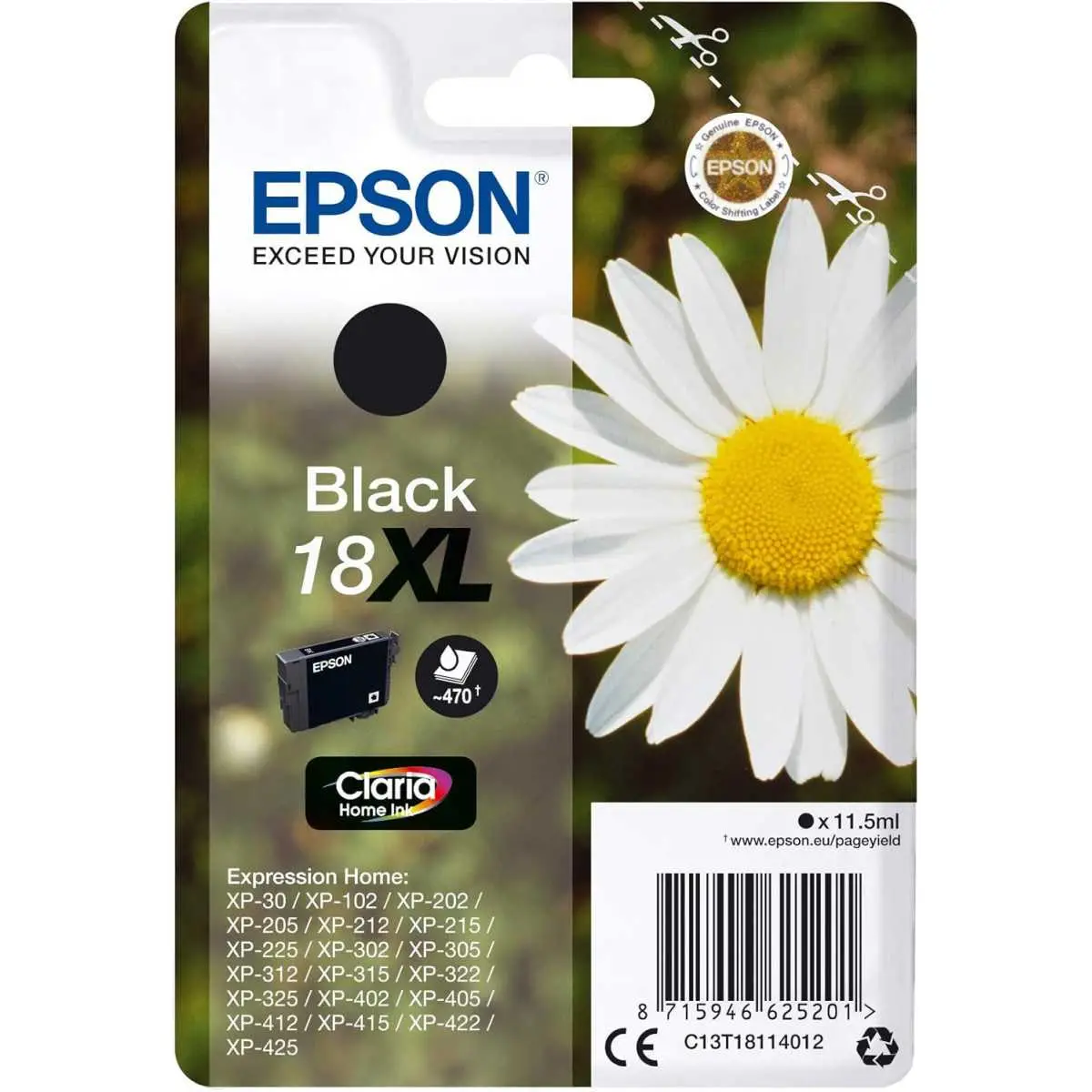 Epson 18XL Noir Pâquerette Cartouche d'encre d'origine