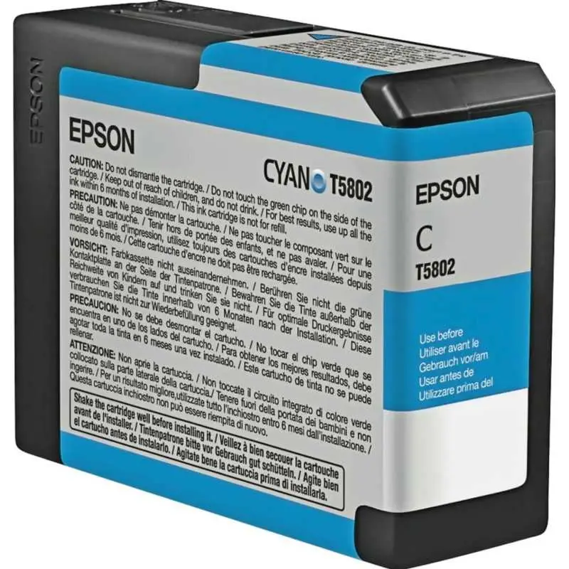 EPSON T5802 Cyan Cartouche d'encre d'origine