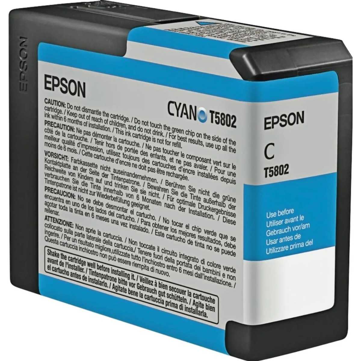 EPSON T5802 Cyan Cartouche d'encre d'origine EPSON T5802 Cyan Cartouche d'encre d'origine