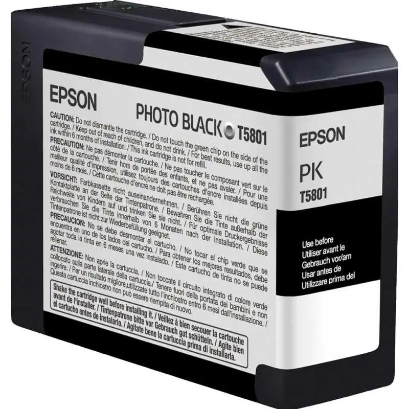 EPSON T5801 Noir Photo Cartouche d'encre d'origine