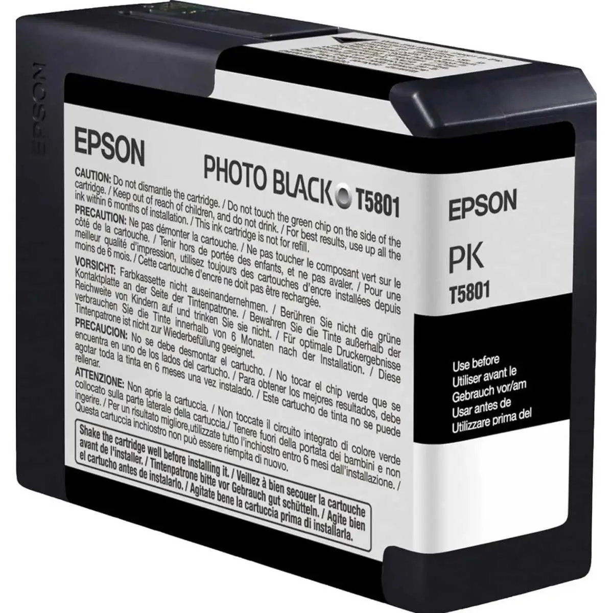 EPSON T5801 Noir Photo Cartouche d'encre d'origine EPSON T5801 Noir Photo Cartouche d'encre d'origine