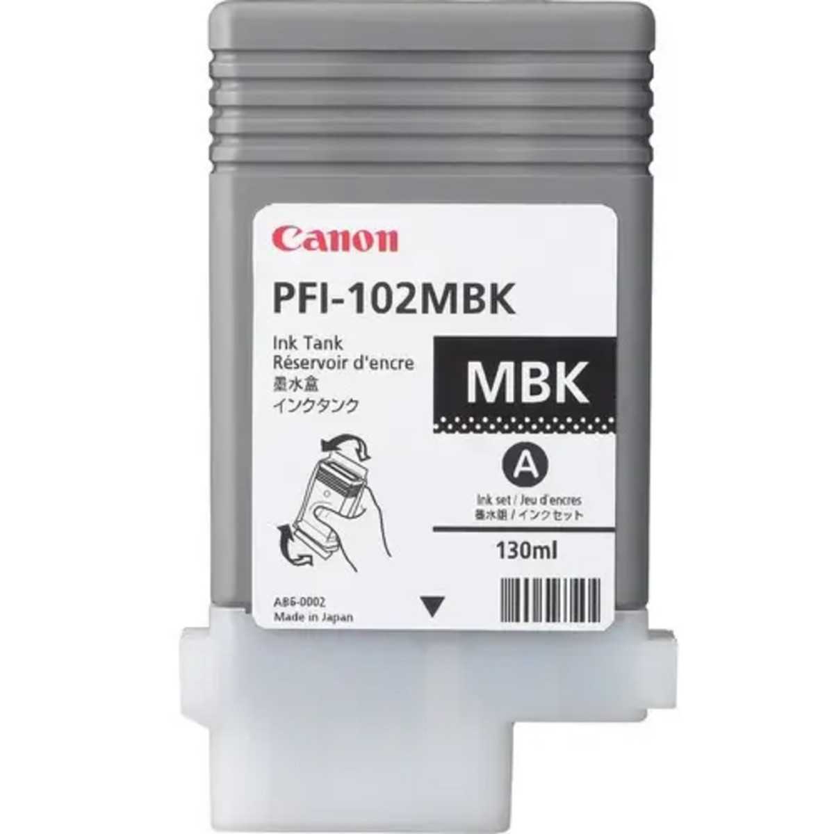 Canon PFI-102MBK Noir mat Cartouche d'encre d'origine Canon PFI-102MBK Noir mat Cartouche d'encre d'origine