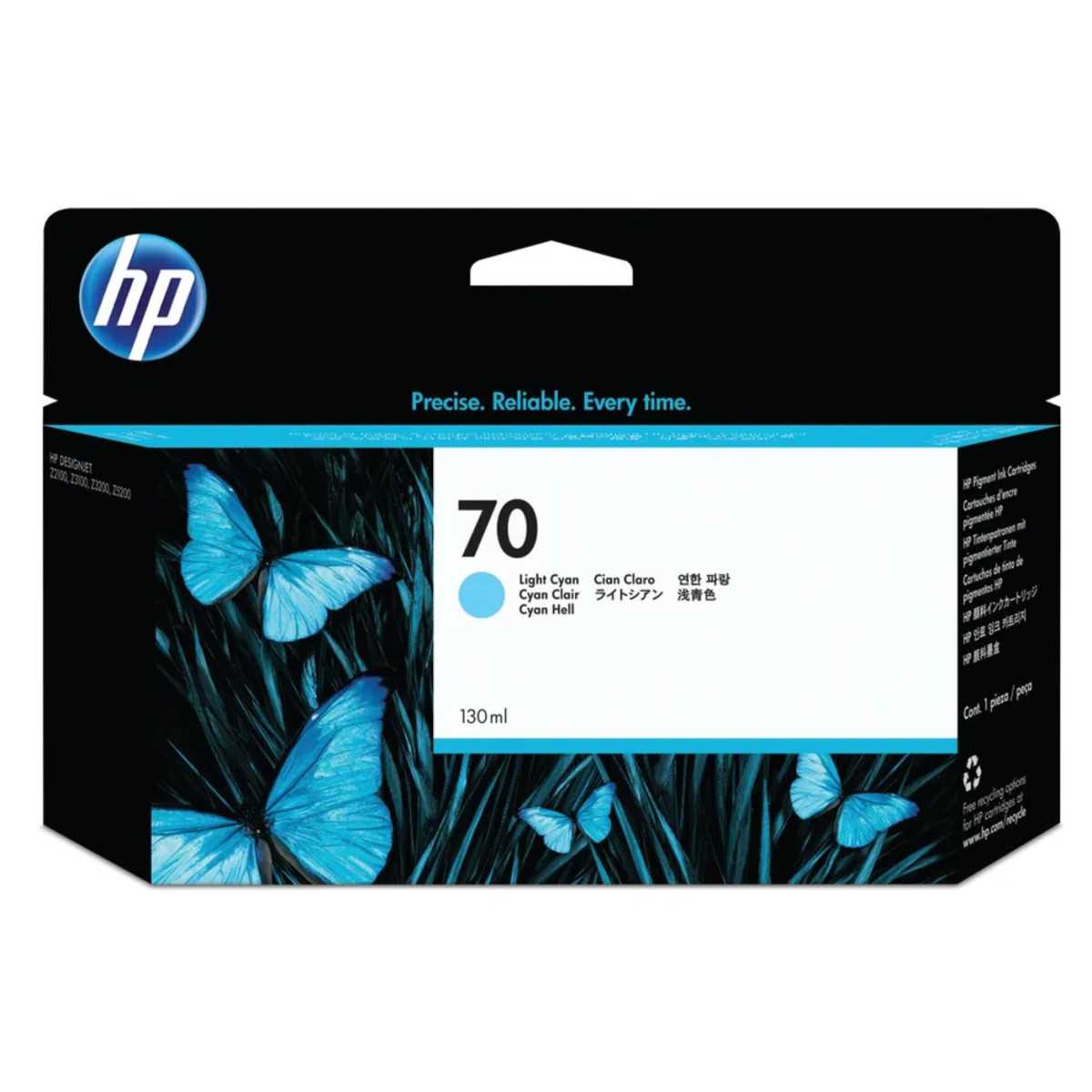 HP 70 Cyan clair cartouche d'encre d'origine HP 70 Cyan clair cartouche d'encre d'origine