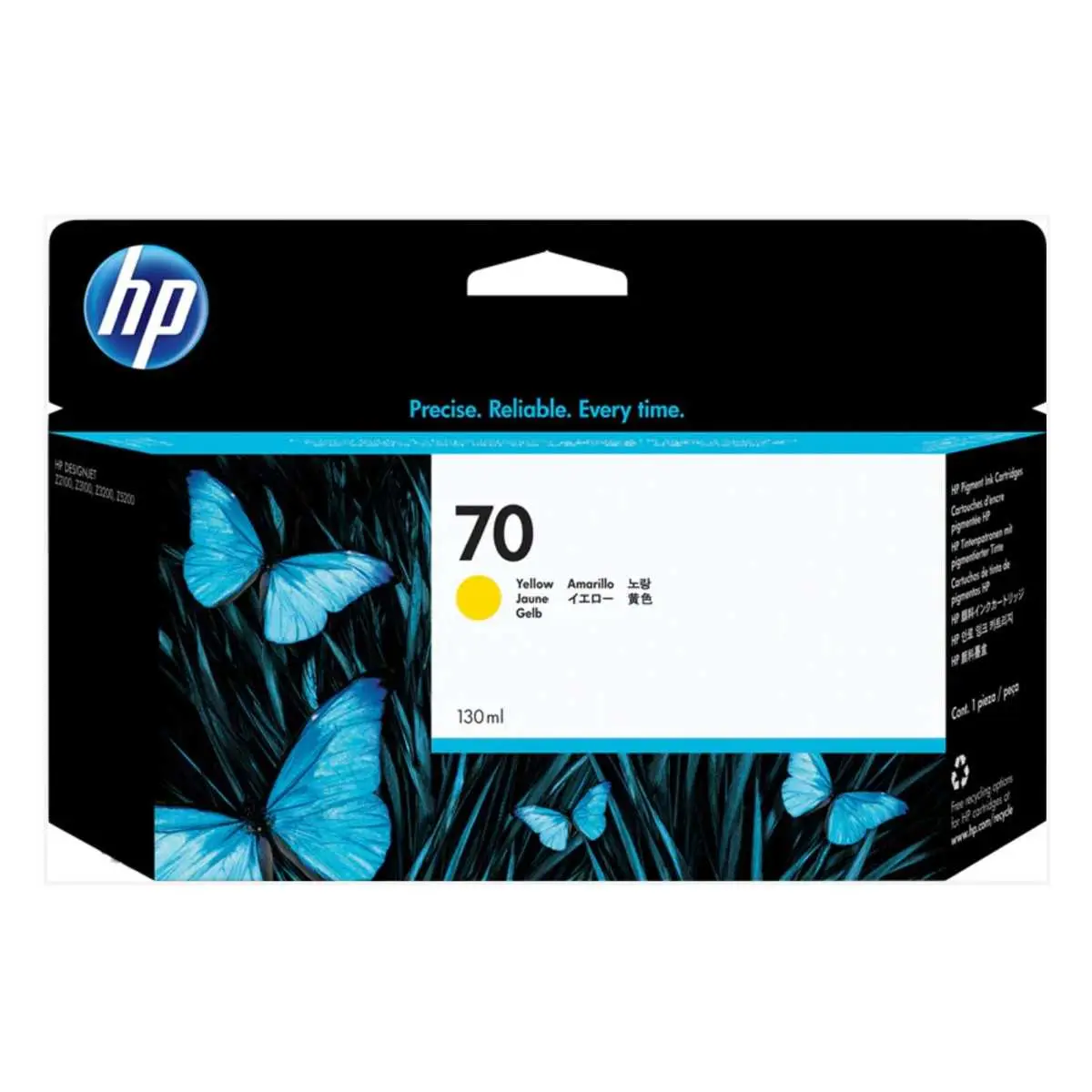 HP 70 Jaune Cartouche d'encre d'origine - C9454A HP 70 Jaune Cartouche d'encre d'origine - C9454A