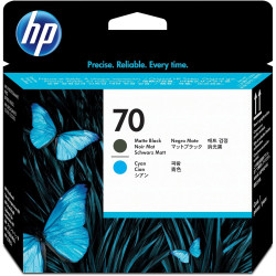 HP 70 Cyan noir mat Tête d'impression d'origine - C9404A