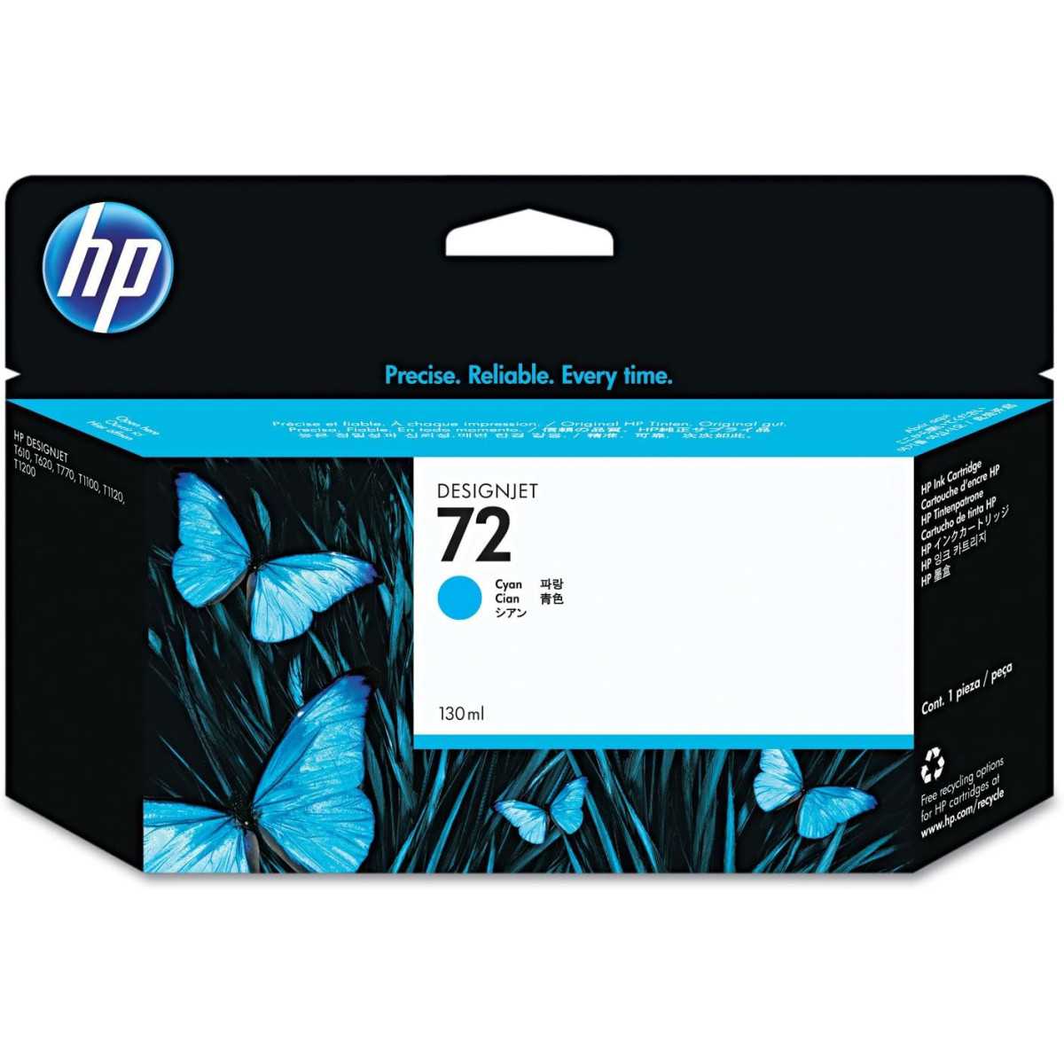 HP 72 Cyan Cartouche d'encre d'origine - C9371A HP 72 Cyan Cartouche d'encre d'origine - C9371A