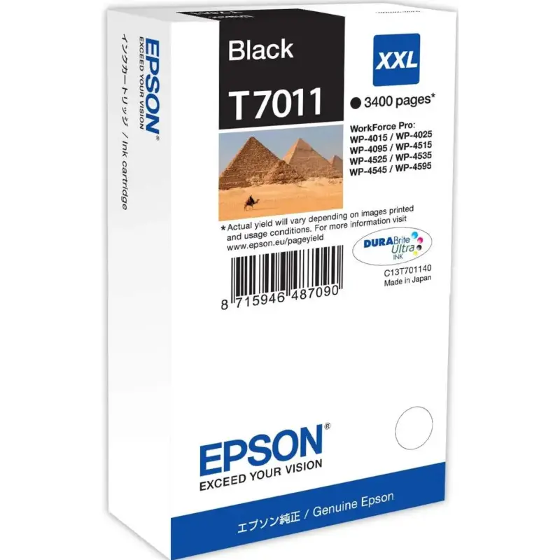 Epson T7011 XXL Noir Pyramide Cartouche d'encre d'origine