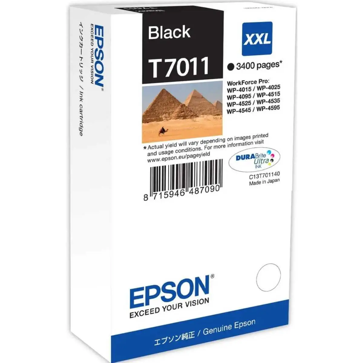 Epson T7011 XXL Noir Pyramide Cartouche d'encre d'origine