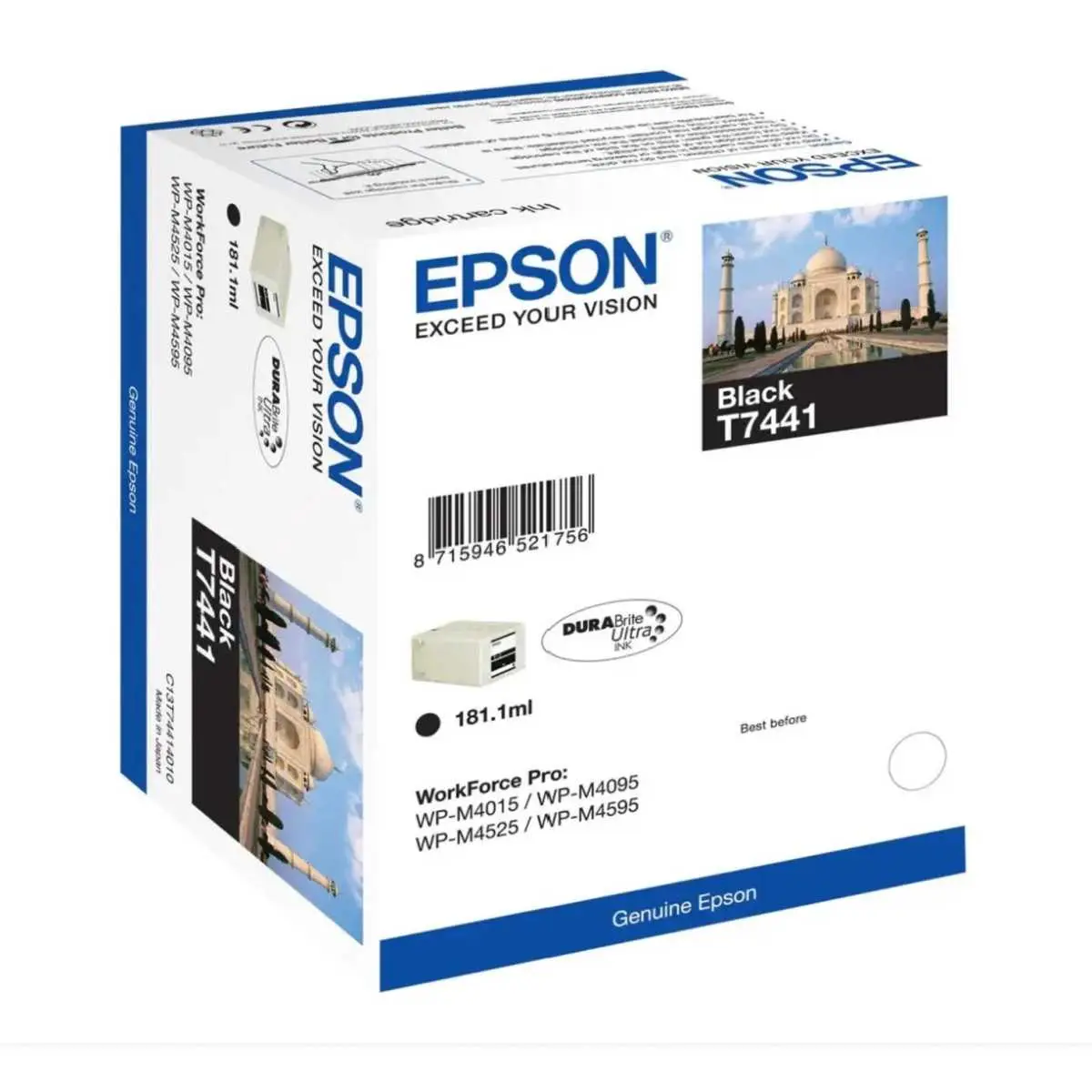 Epson T7441 Noir Taj mahal Cartouche d'encre d'origine Epson T7441 Noir Taj mahal Cartouche d'encre d'origine