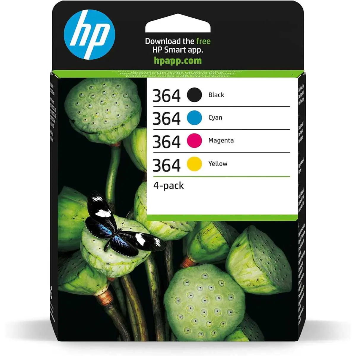 HP 364 Noir couleur Multipack de 4 cartouches d'encre d'origine HP 364 Noir couleur Multipack de 4 cartouches d'encre d'origine