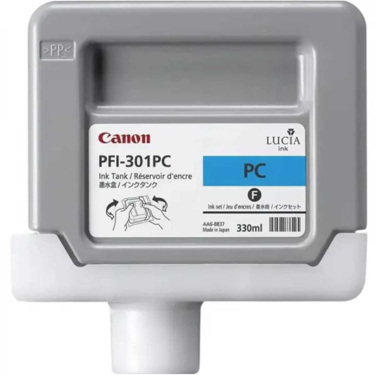 Canon PFI-301PC Photo cyan Cartouche d'encre d'origine Canon PFI-301PC Photo cyan Cartouche d'encre d'origine