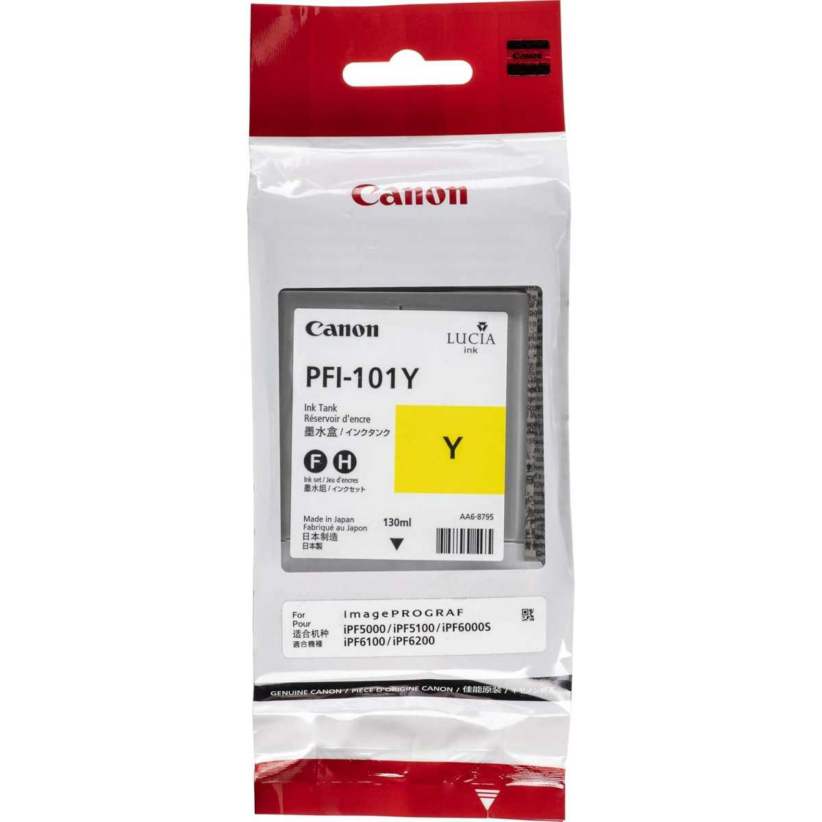 Canon PFI-101Y Jaune Cartouche d'encre d'origine moins chère