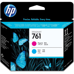 HP 761 Magenta Cyan Tête d'impression d'origine - CH646A