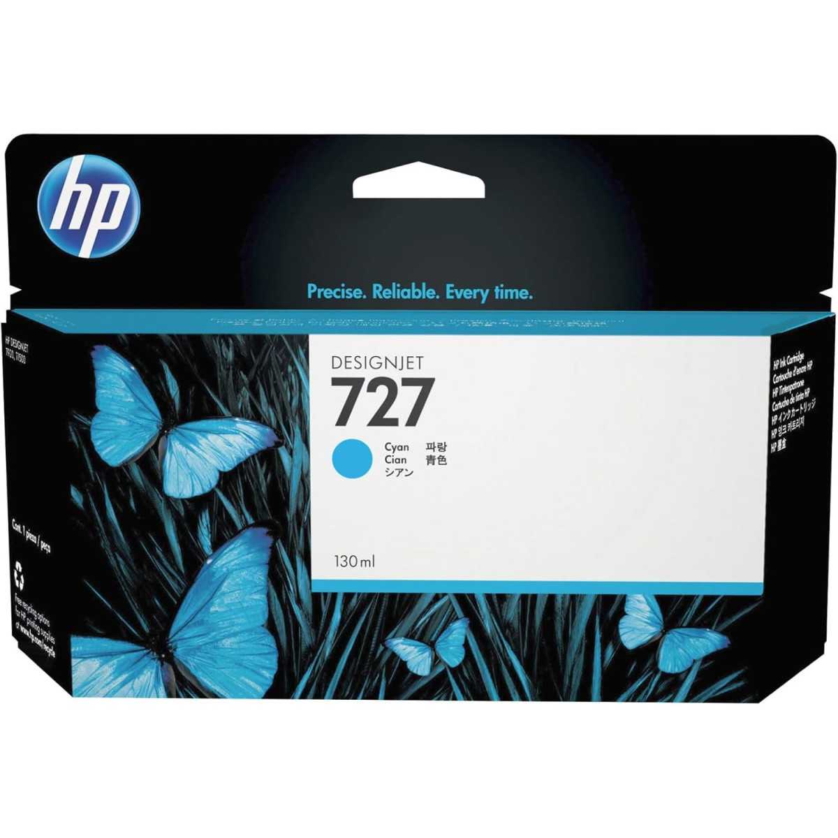 HP 727 Cyan Cartouche d'origine - B3P19A HP 727 Cyan Cartouche d'origine - B3P19A