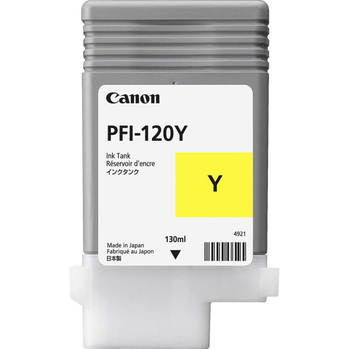 Canon PFI-120Y Jaune Cartouche d'encre d'origine moins chère Canon PFI-120Y Jaune Cartouche d'encre d'origine moins chère
