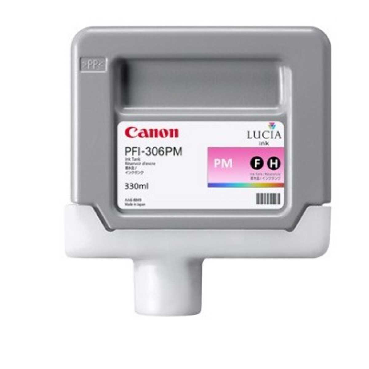 Canon PFI-306PM Photo magenta Cartouche d'encre d'origine Canon PFI-306PM Photo magenta Cartouche d'encre d'origine