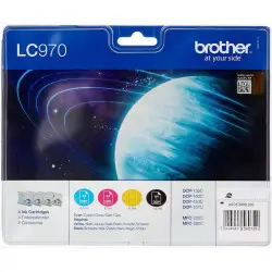 Brother LC970 Noir couleur Multipack de 4 cartouches d'encre d'origine