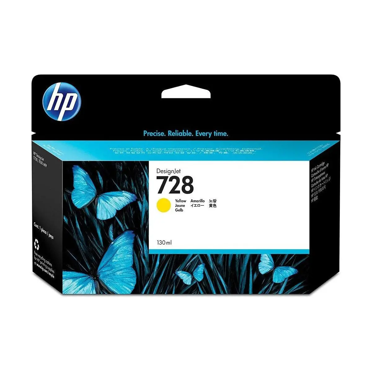 HP 728 Jaune Cartouche d'encre d'origine - F9J65A