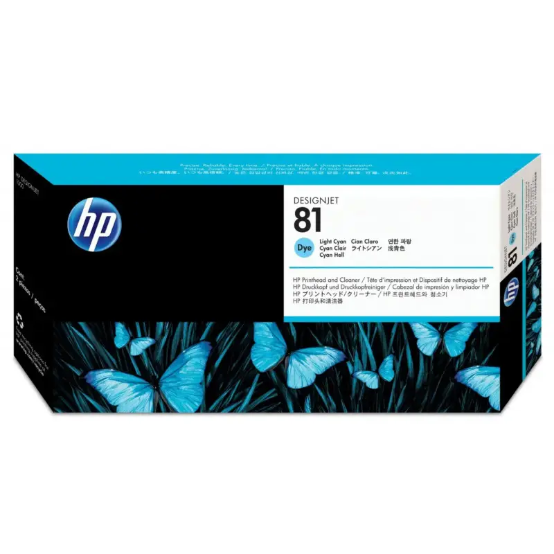 HP 81 Light Cyan Tête d'impression d'origine - C4954A
