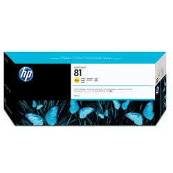 HP 81 jaune Cartouche d'encre d'origine - C4933A