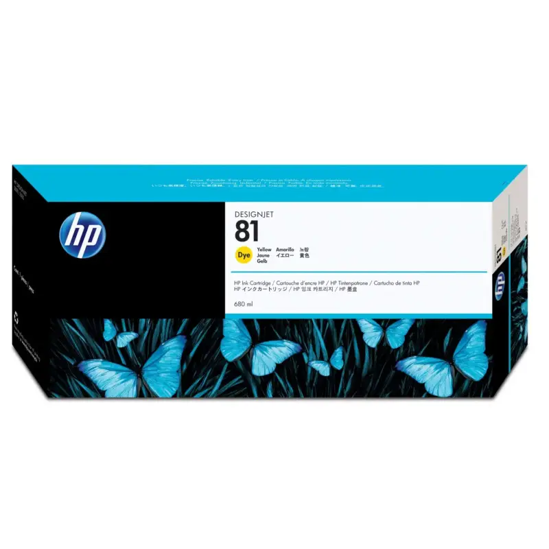 HP 81 jaune Cartouche d'encre d'origine - C4933A