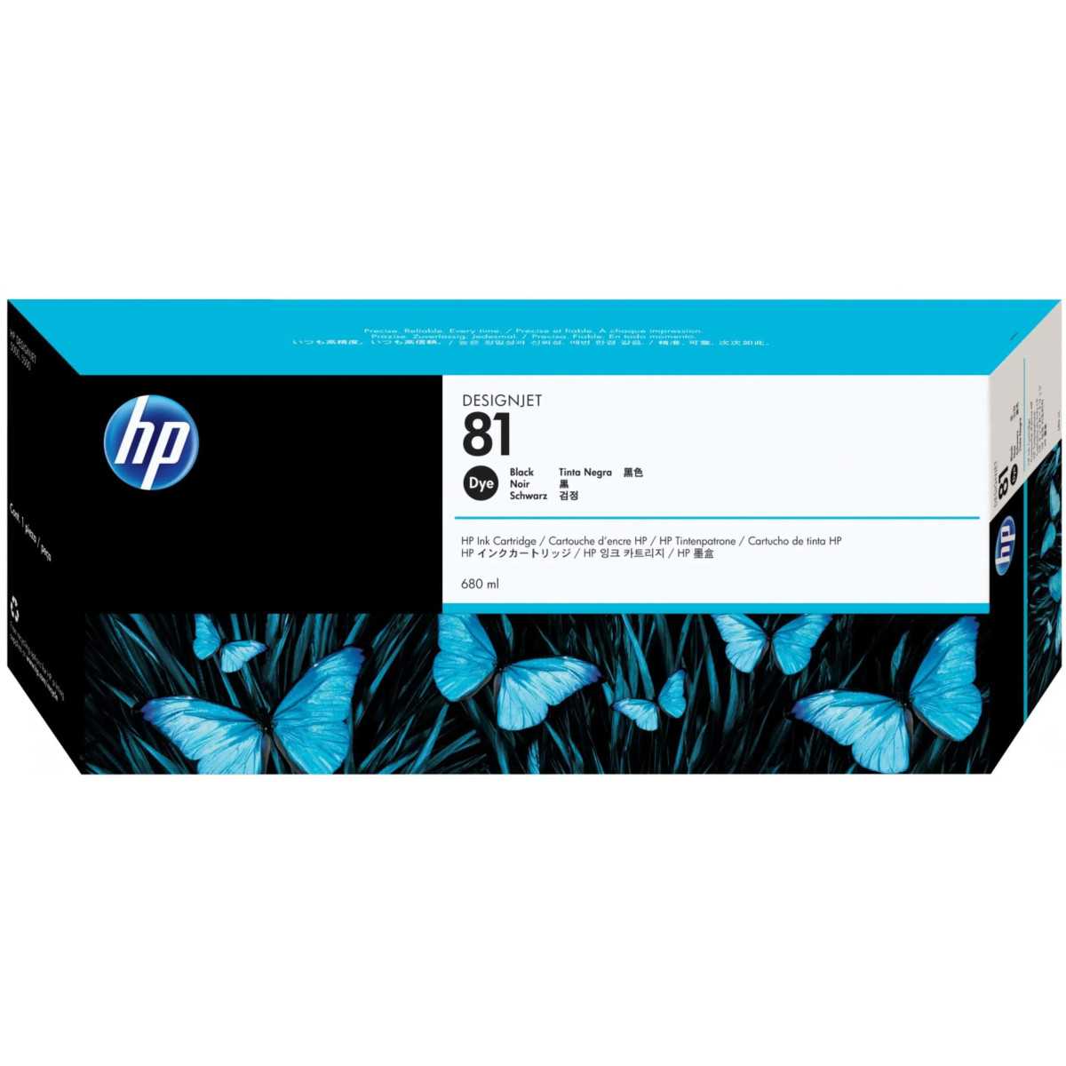 HP 81 Noir Cartouche d'encre d'origine - C4930A HP 81 Noir Cartouche d'encre d'origine - C4930A