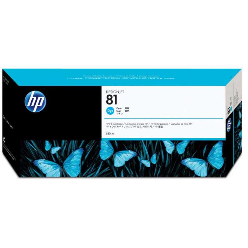 HP 81 Cyan Cartouche d'encre d'origine - C4931A