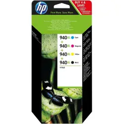 HP 940XL Noir couleur Multipack de 4 cartouches d'encre