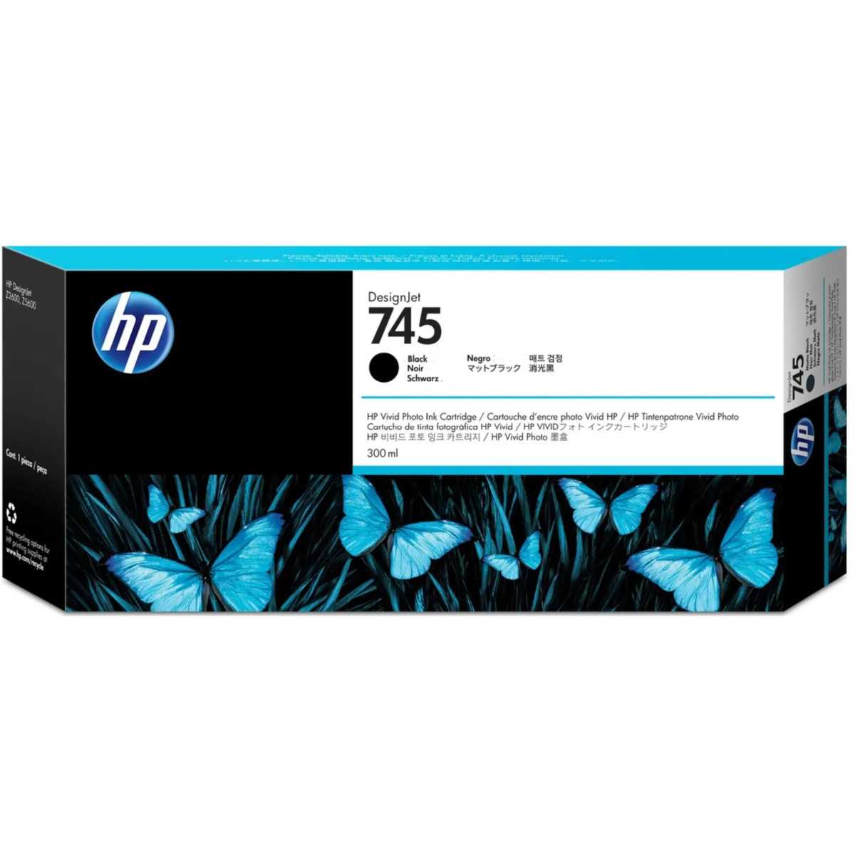HP 745 Noir Cartouche d'encre d'origine - F9K05A HP 745 Noir Cartouche d'encre d'origine - F9K05A