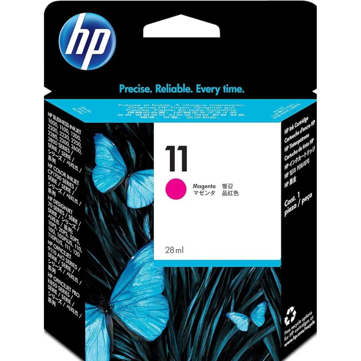 HP 11 magenta 28 ml Cartouche d'encre d'origine - C4837A HP 11 magenta 28 ml Cartouche d'encre d'origine - C4837A