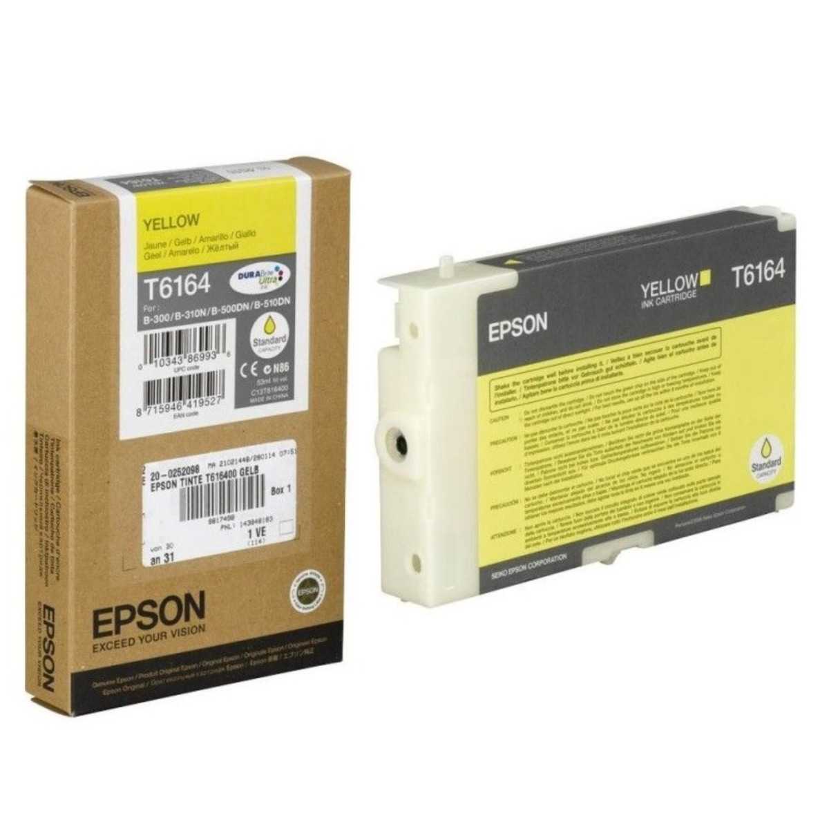 Epson T6164 Jaune Cartouche d'origine au meilleur prix Epson T6164 Jaune Cartouche d'origine au meilleur prix