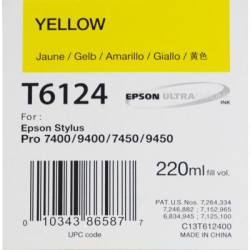 Epson T6124 Jaune Cartouche d'encre d'origine